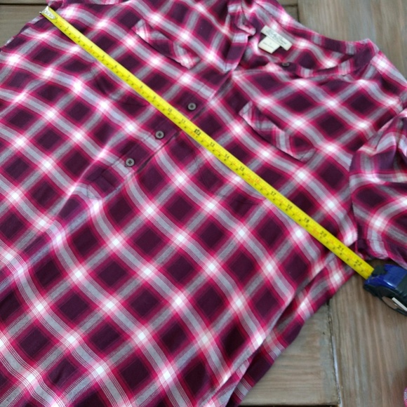 Lucky Brand Plaid Flannel Tunic - Picture 4 of 5